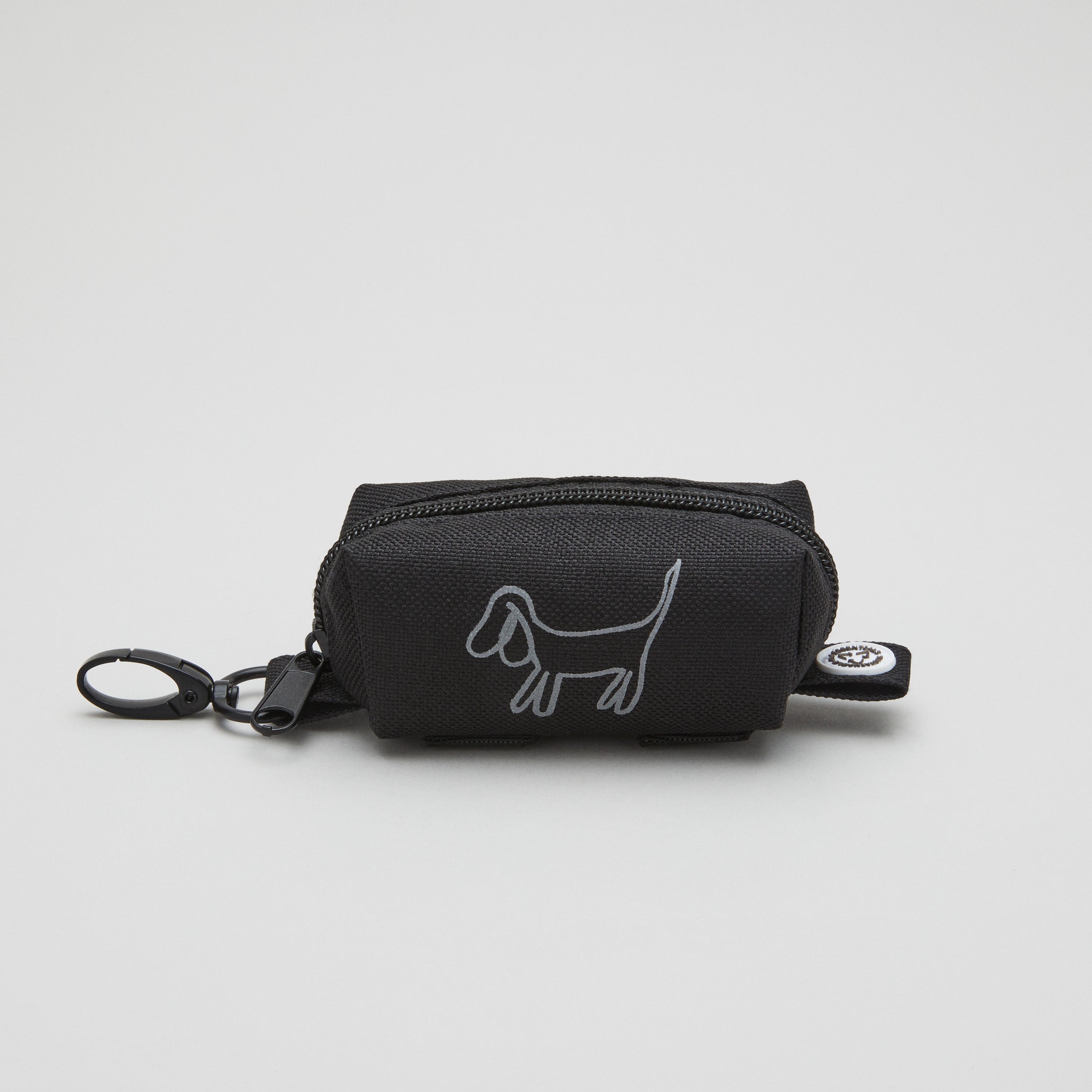 Pitch Black Dog Collar Walk Kit + Poop Bag Holder - Barkalot