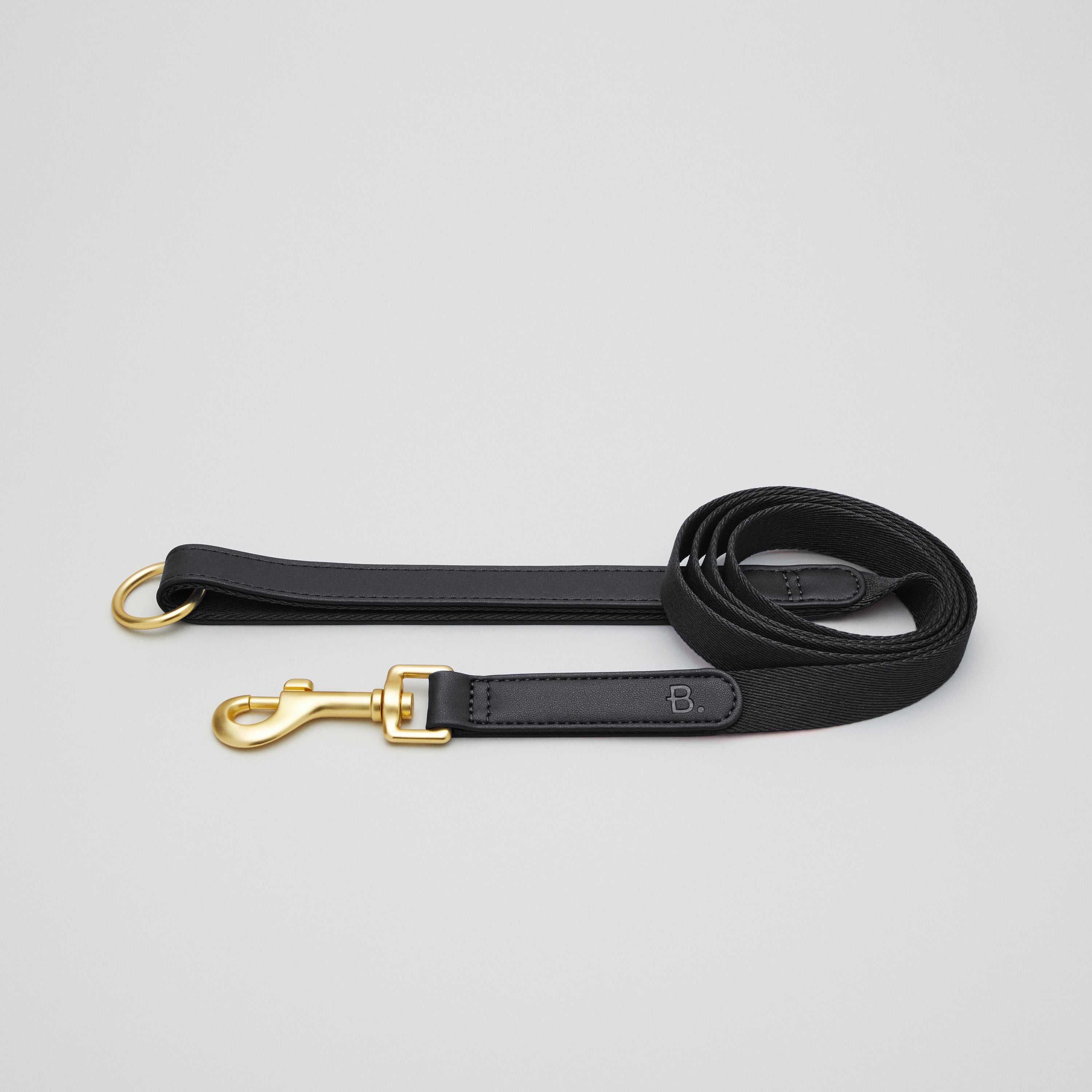 Kit de promenade pour collier de chien noir + support pour sac à caca