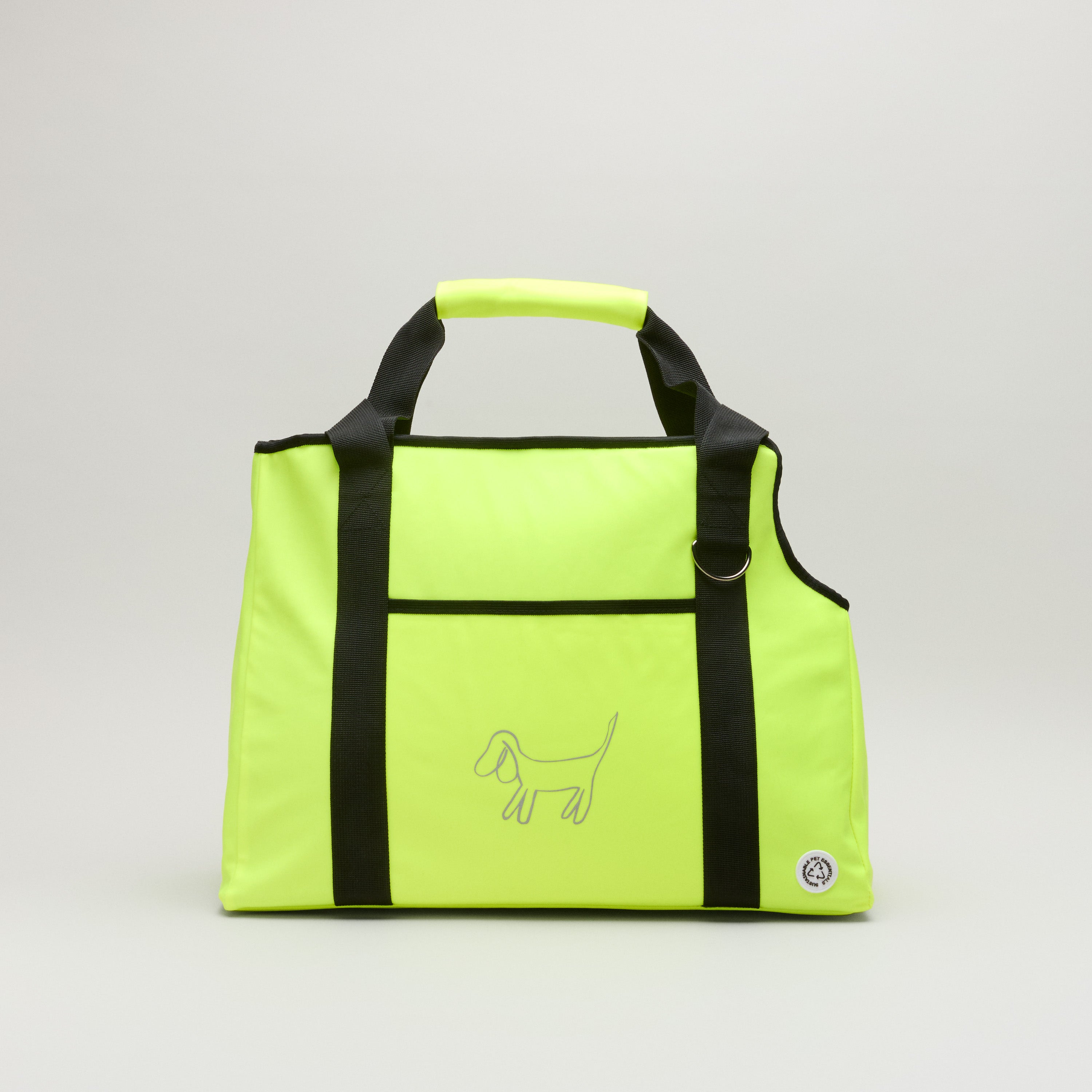 Gelbe Upcycled-Hundetragetasche von Hi-Vis