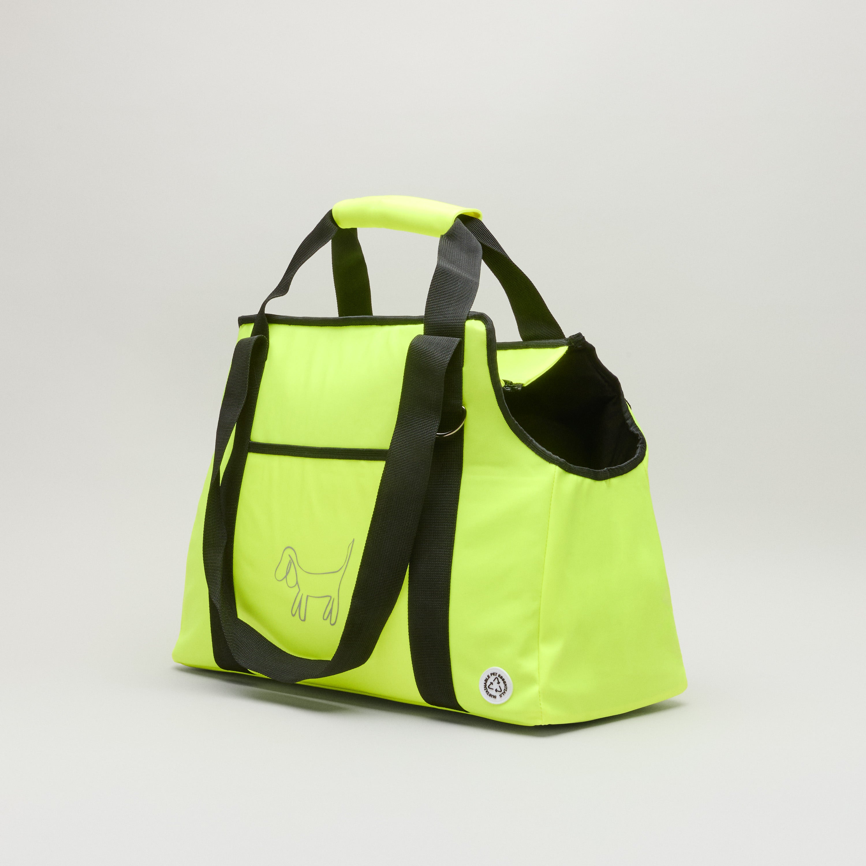 Gelbe Upcycled-Hundetragetasche von Hi-Vis