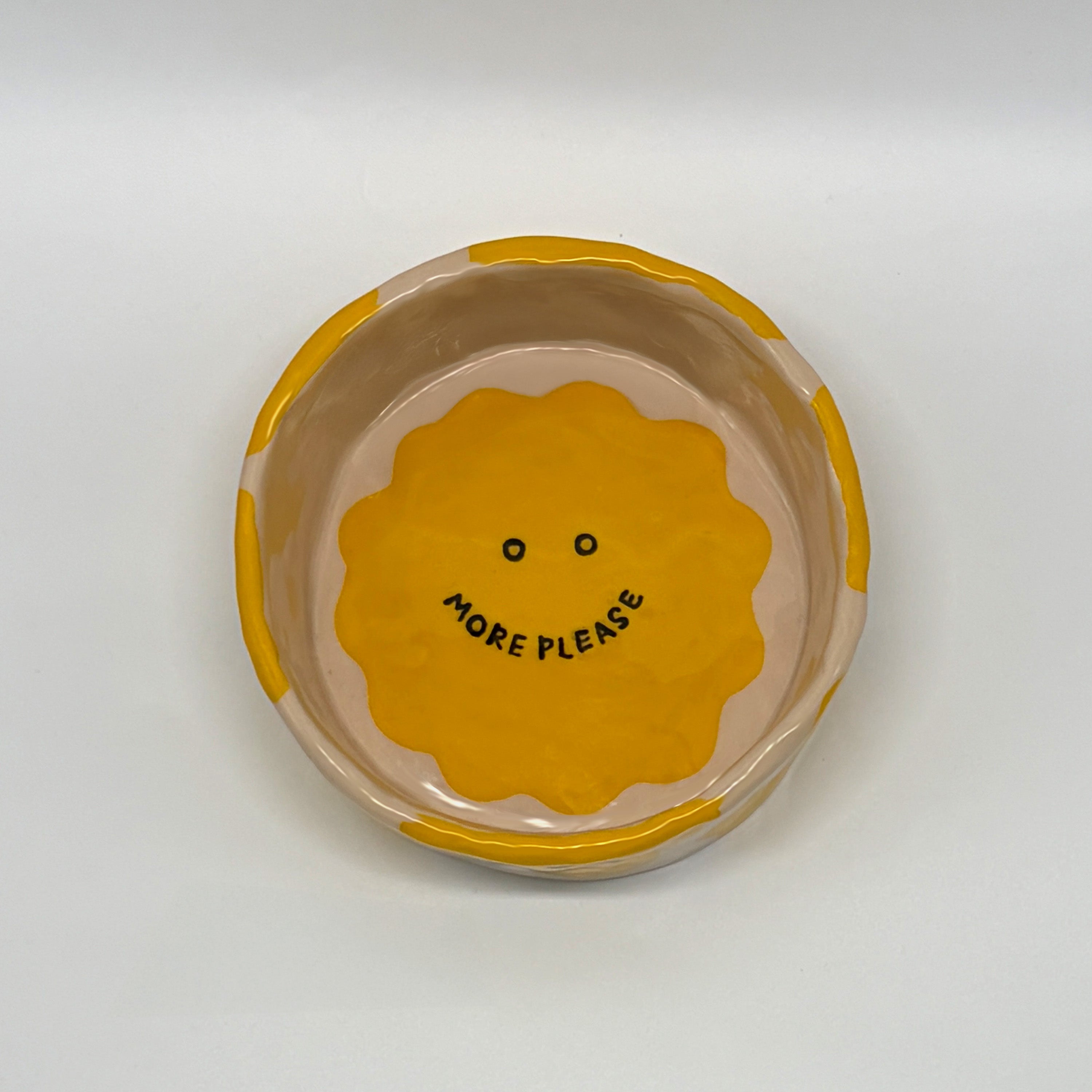 Wobbly x Barkalot Ceramic Bowl - Yellow Cow