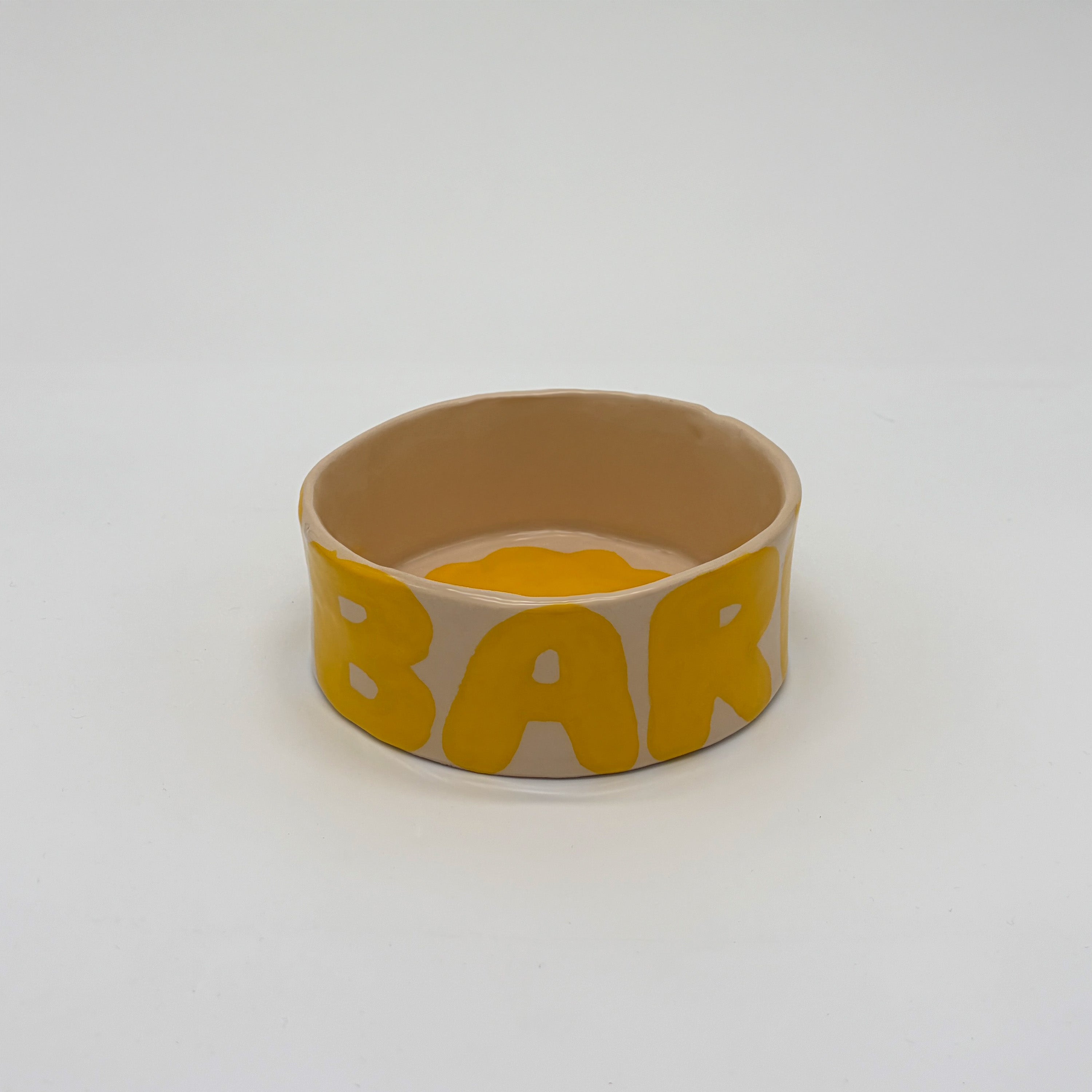 Wobbly x Barkalot Ceramic Bowl - Yellow