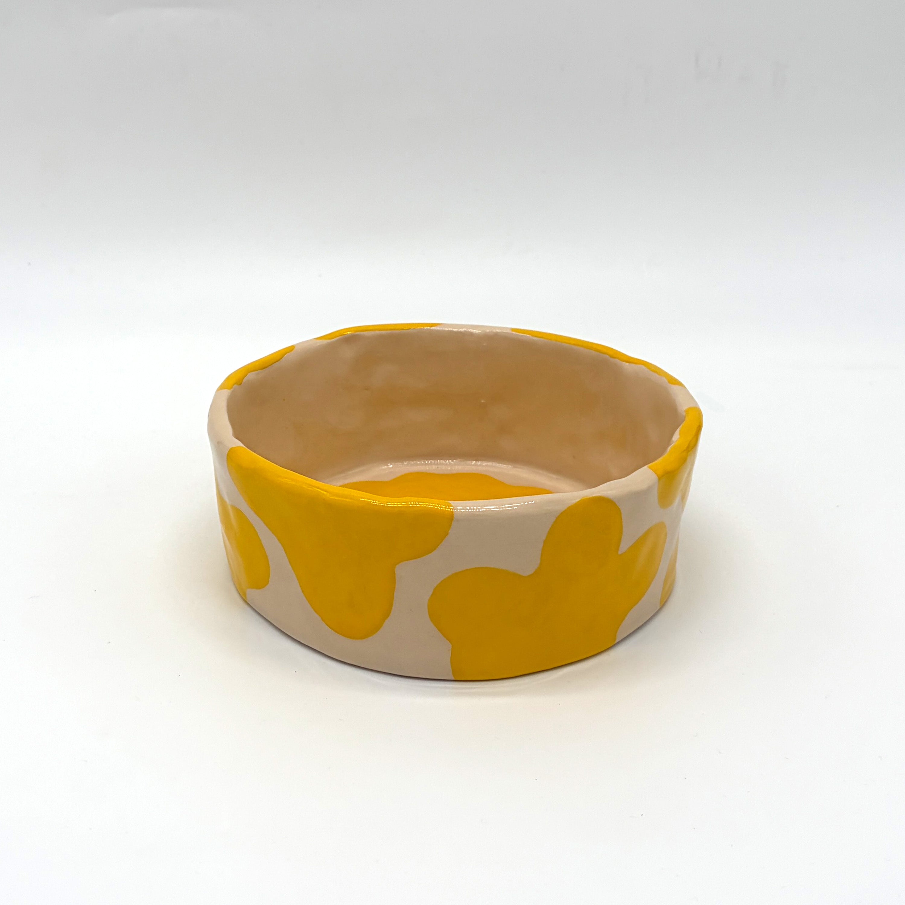 Wobbly x Barkalot Ceramic Bowl - Yellow Cow