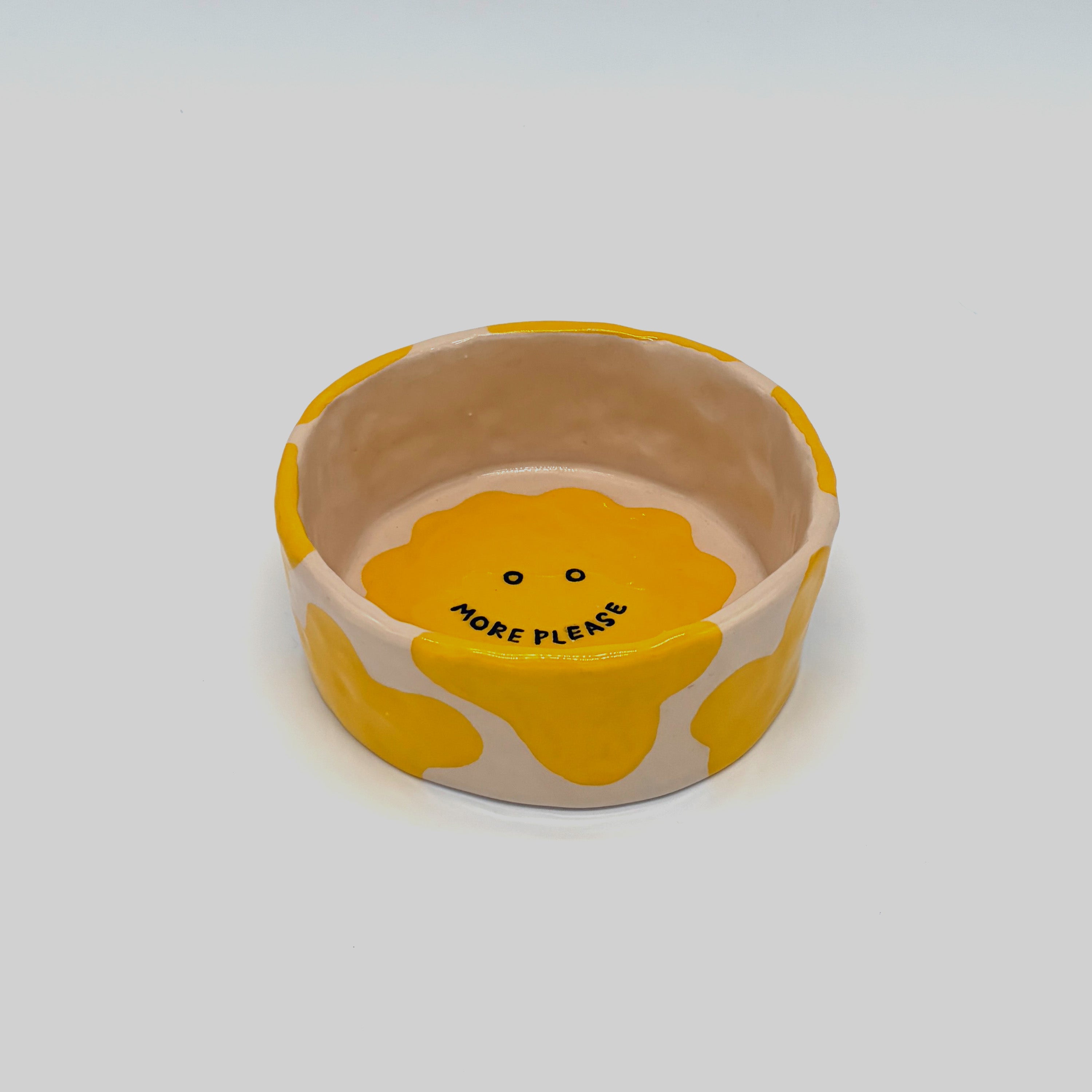 Wobbly x Barkalot Ceramic Bowl - Yellow Cow